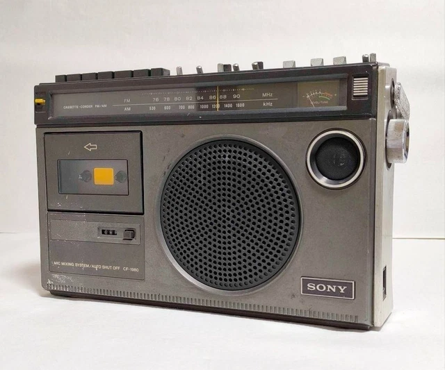 SONY CF-1980 FM/AM Radio Cassette Recorder (Mono) - Made in