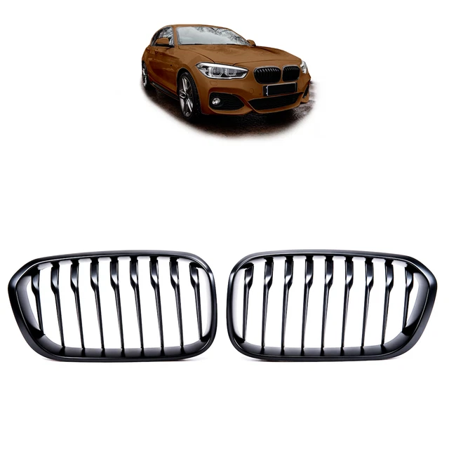 Calandre Avant Noire Mat Pour BMW Série 1 E81 E87 - Style Sportif - 4