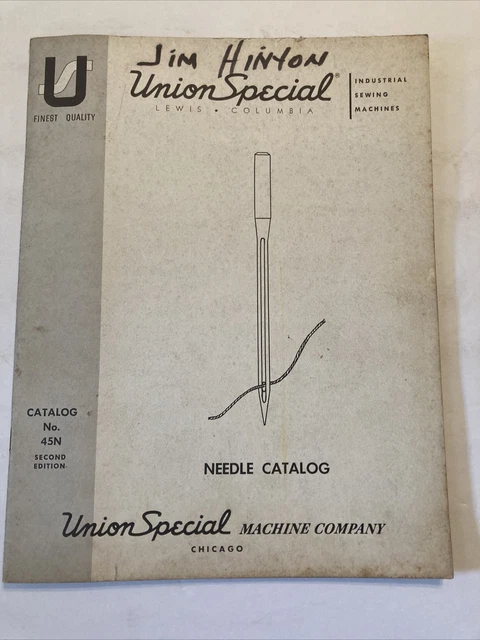 Catálogo de agujas de máquina de coser especial de la Unión de EE. UU. segunda edición 1968 ilustrado