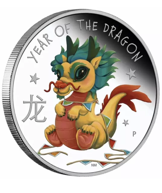 🔥2024 Baby Dragon 1/2 Oz Silver Coloured Proof Coin