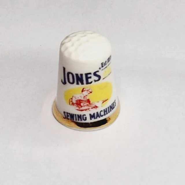 Collectors Thimble - "Jones' Sewing Machines" - Bone China - #33