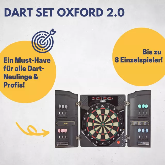 Best Sporting Dart Set Oxford 2.0 mit 18 Dartpfeilen, Ersatzspitzen und Etui 2