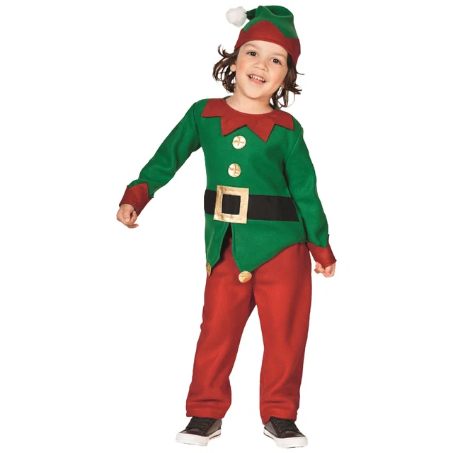 Northlight Red and Green Elf  Boy's Christmas Costume - 6-8 Years