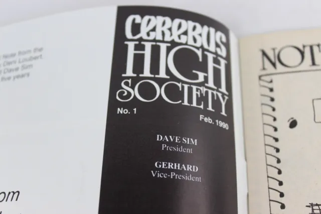 Cerebus High Society #1 Notebooks 1990 Aardvark-Vanaheim Comics VG 2