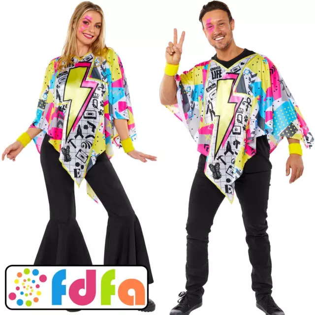 Amscan 1980's 80s Retro Poncho Adults Mens Fancy Dress Costume