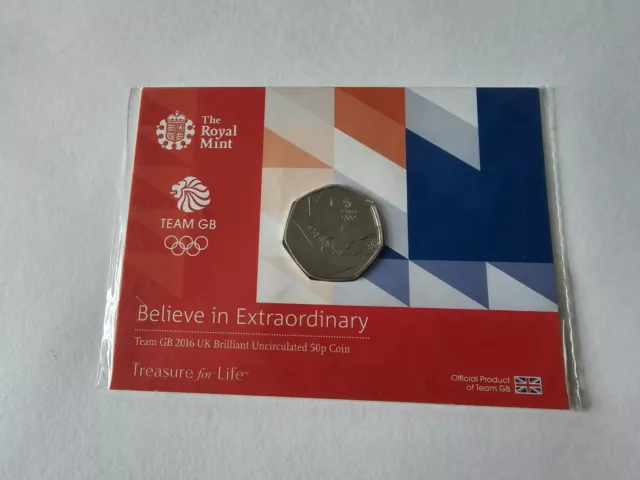 The Royal Mint Team GB 2016-50p Believe in the Extraordinary Coin.