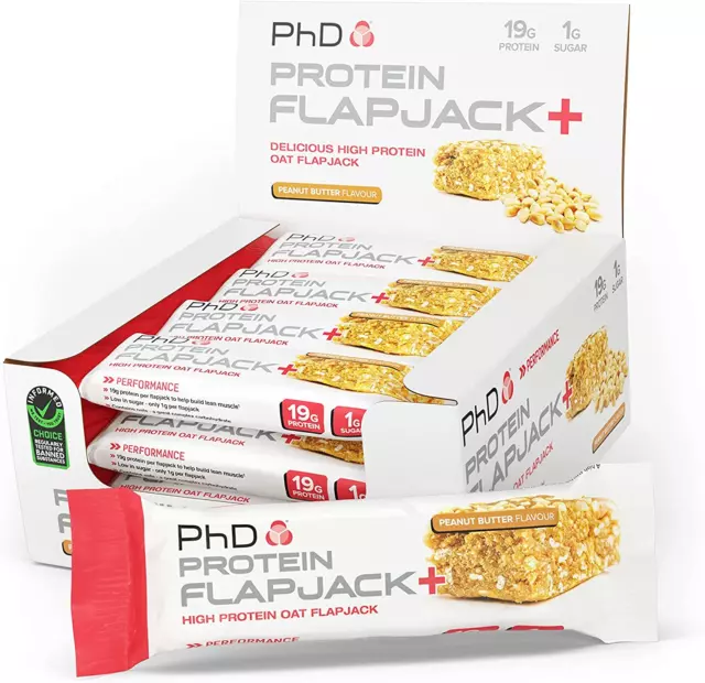 Phd Nutrition | Protein Flapjack+ | High Protein, Low Sugar | Rolled Oats Protei