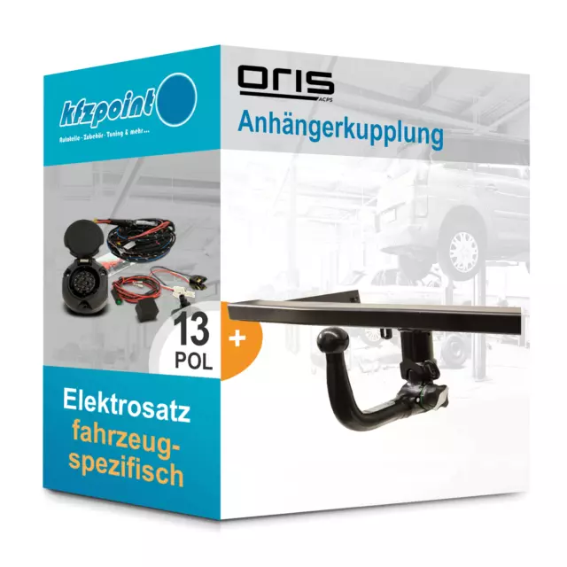 ORIS Anhängekupplung abnehmbar und E-Satz 13polig für Ford Grand C-Max 10-19 neu