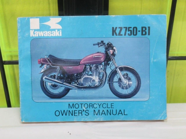 Vintage 1975 Kawasaki KZ750-B1 Motorcycle Owner's Manual 99997-883-01