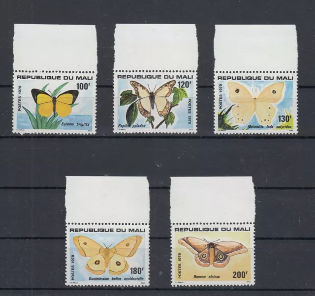 Timbre Stamp 5 Mali Y&T#349-53 Papillon Butterfly Neuf**/Mnh-Mint 1979 ~E14