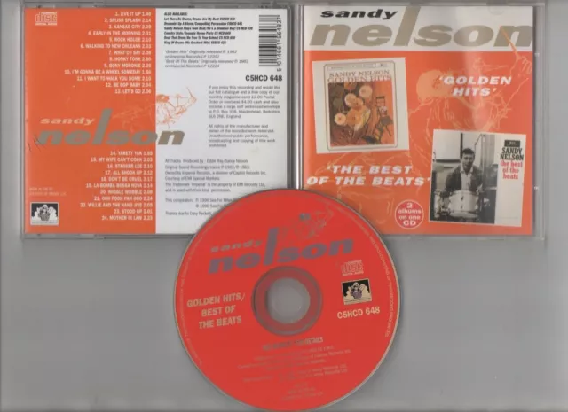 Sandy Nelson ~Golden Hits / The Best Of The Beats ~ *2 Alben Auf Einer Cd* Kostenloser Versand