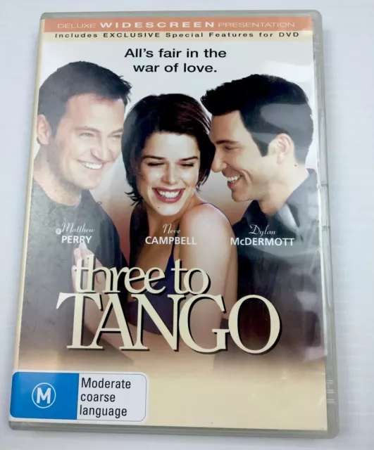 Three To Tango DVD Matthew Perry 2006 R4M PAL with free shipping and Tracking