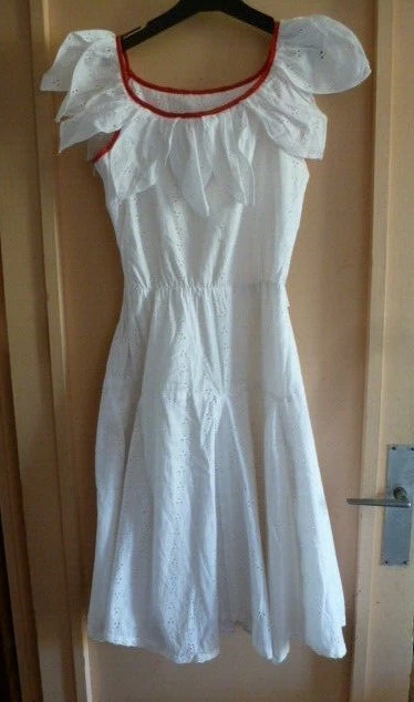 Ensemble Jupe Et Haut Vintage En Broderie Anglaise Blanche - Taille Unique 38/42 | Fait Main