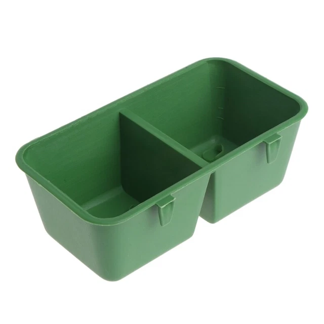 Bird Feeder Drinking Water Cups Plastic Food Bowls with Hooks for Cage
