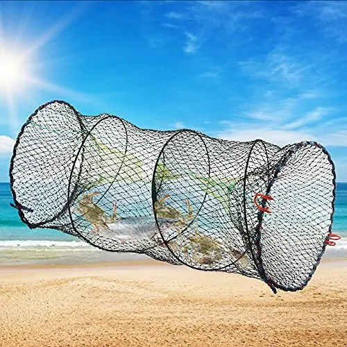 TANCUDER FILET DE Pêche Pliable Piège à Crabe 60cm Cage à Poisson