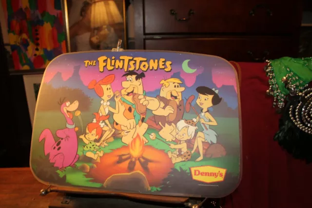 Vintage 1989 Denny's Laminated Place-mat The Flintstones