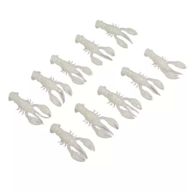(A Pack Of Ten)10pcs Soft Fishing Lure Crawdad Bait Realistic Soft Shrimp Baits