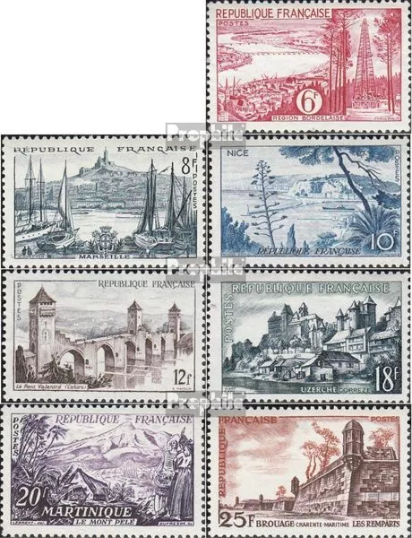 France 1064-1070 (complete issue) unmounted mint / never hinged 1955 Landscapes