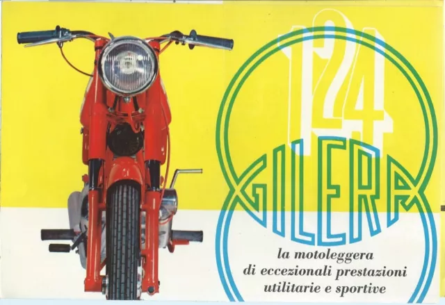 Gilera 124 Motoleggera - Volantino Pubblicitario 1959 - Grafica Donzelli