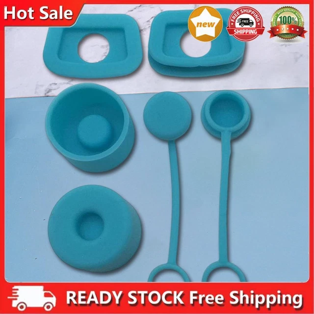 6 pezzi tazza acqua stopper antispill silicone antiperdite (blu)
