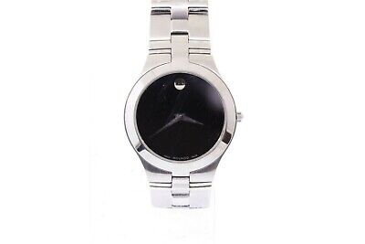 Men's Movado 0605023 Juro Black Dial Stainless Steel Watch
