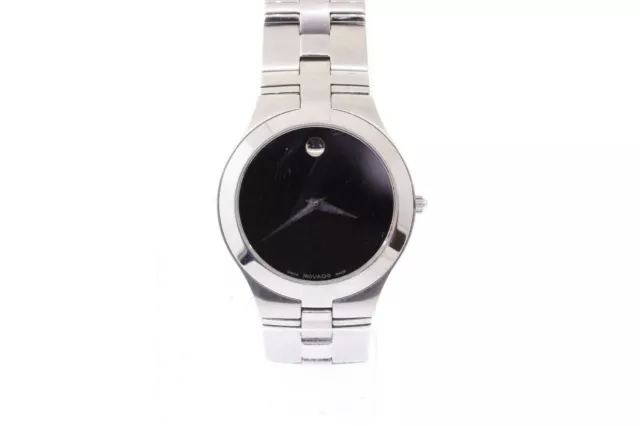 Uomo Movado 0605023 Juro Quadrante Nero Orologio IN Acciaio Inox