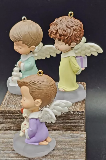 Hallmark Marys Angels Resin Christmas Ornaments Set Of 3 2