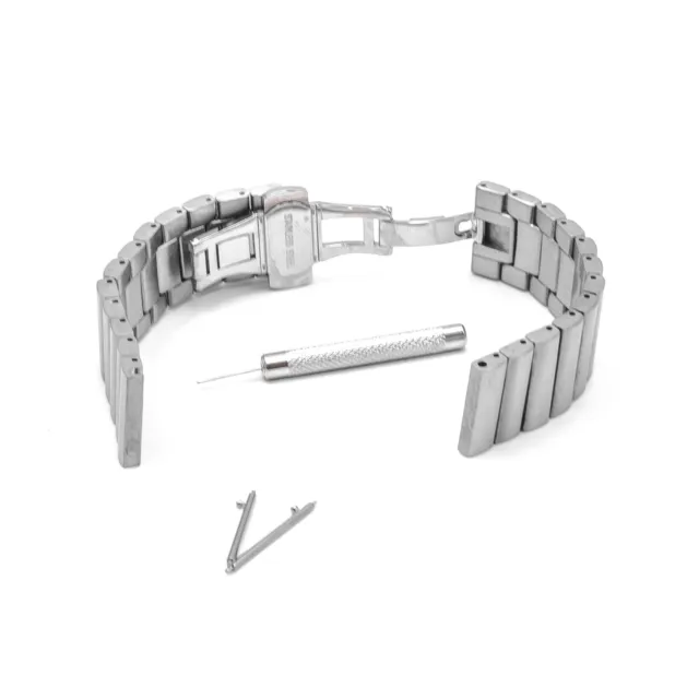 Cinturino Smartwatch argento acciaio per Pebble Time Round