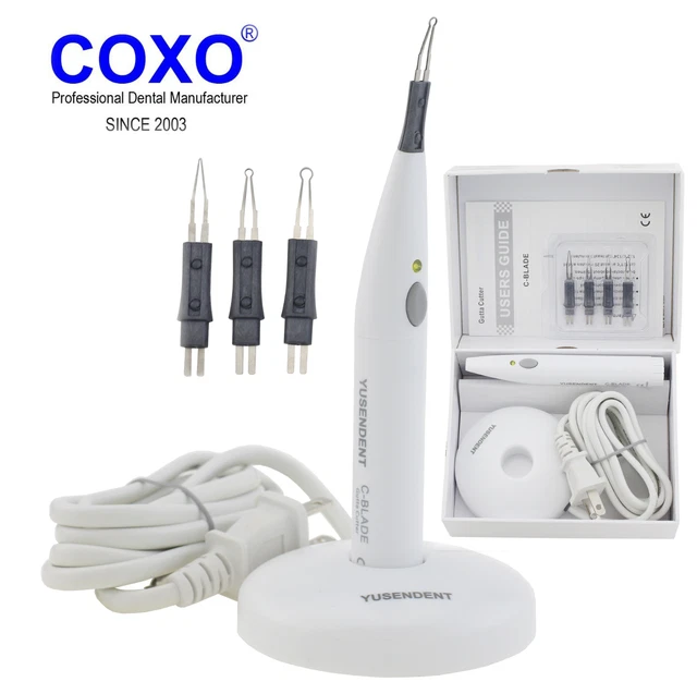 COXO Dental Endodontic Gutta Percha Cutter with 4 tips C-BLADE 110V