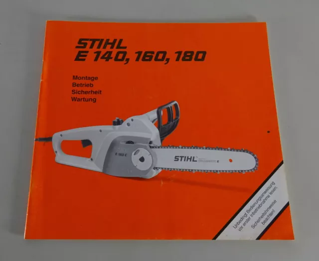 Operating/Manual Stihl Electric Chain Saw E 140/160/180 Stand 2000