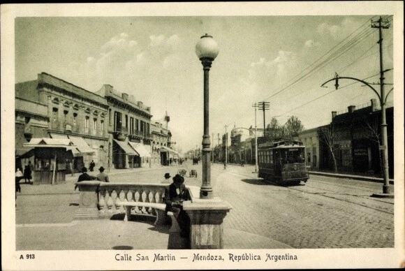 Ak Mendoza Argentinien, Calle San Martin - 3302060
