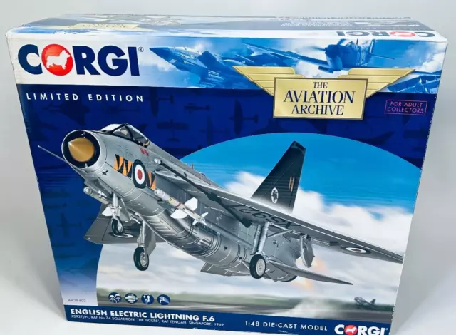 Corgi AA28402 1:48 Scale English Electric Lightning F.6 "The Tigers" RAF Tengah
