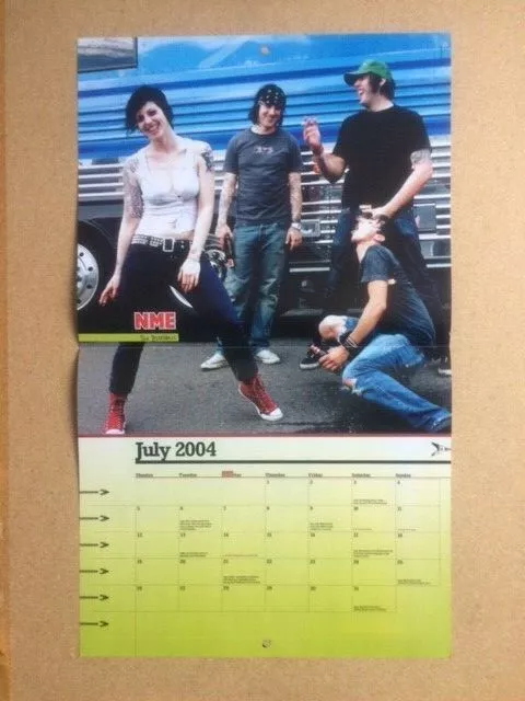 THE DISTILLERS Original Vintage NME Calendar 2004 Poster (SP)