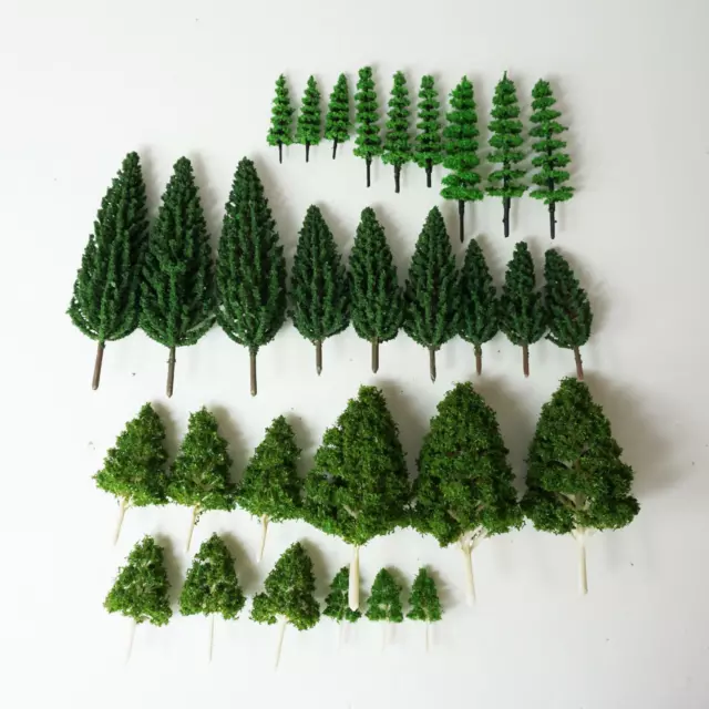 30 pz Modello Alberi Treno Ferrovia Diorama Wargame Parco Scenario Scala HO