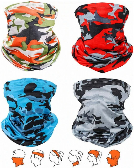 4Pcs Face Mask Sun Protection Neck Gaiter Magic Shield Scarf Sunscreen Balaclava