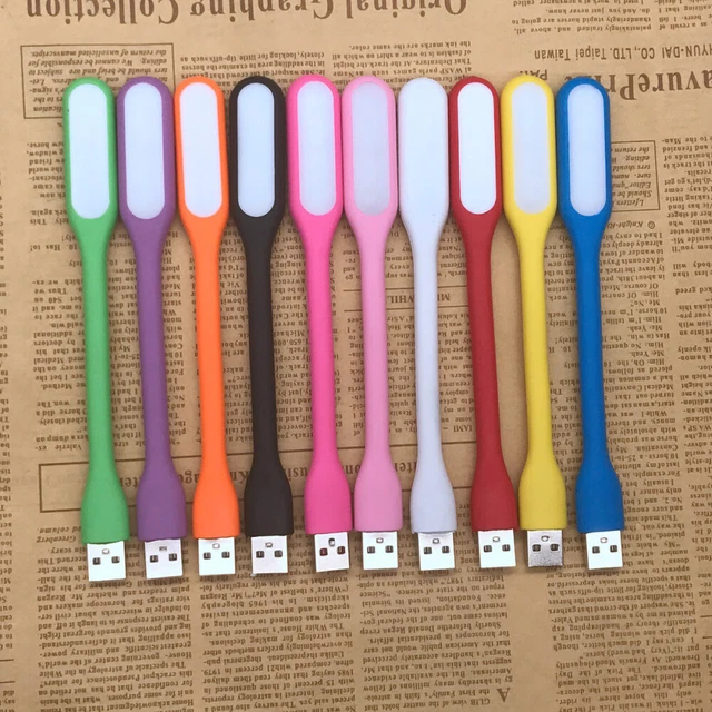 2PCS PORTABLE 5V 1.2W USB LED Lamp Light Reading Lamp Powered by Power