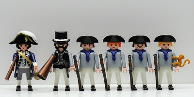 Admiral 4 Marinaio Maat Playmobil Per Admiral Marino Soldato Roccia Rossa Francese 