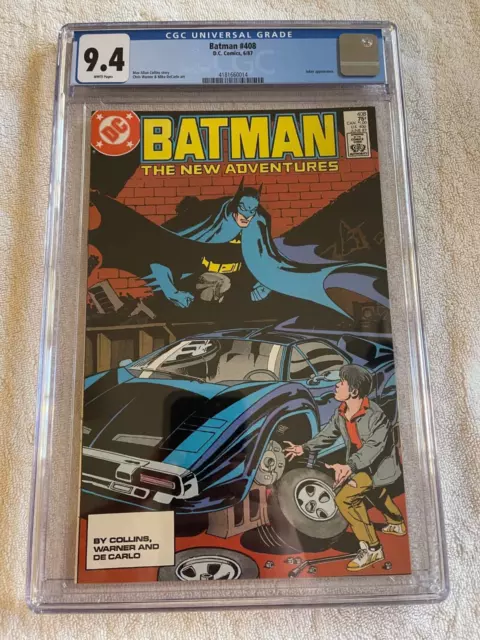 Batman #408 - CGC 9.4 - White Pages - DC Comics 1987