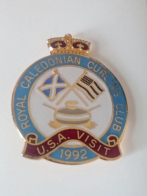 Pin's émaillé 1976 – Royal Caledonian Curling Club, Visite En Suisse, Vintage