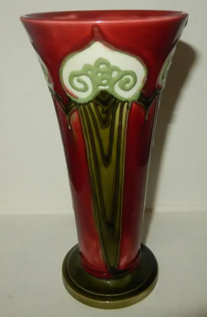 Arts & Crafts Minton Secessionist Art Nouveau Pottery Flower Vase 18cm - 7" tall