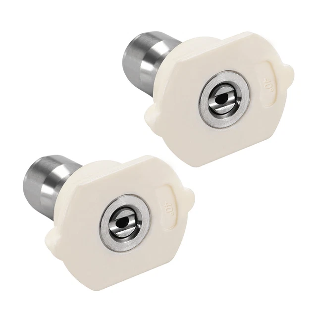 Nettoyeur Pression Buse Pulverisation Pointe, 1/4" 2Pcs (40°, 2mm Orifice Dia)