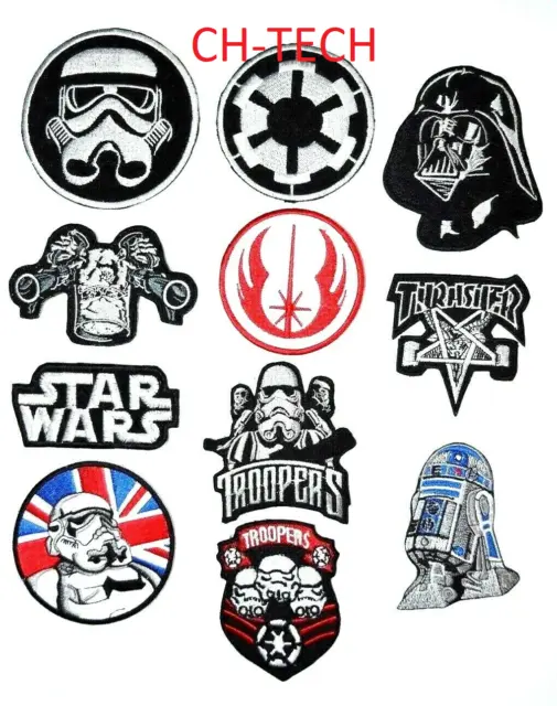 Embroidered STAR WARS MOVIE CARTOON Collection mix iron/sew on badges Patches