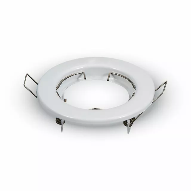 Faretto Incasso Portafaretto Fisso Lampada Gu10 Led Tondo Bianco Foro 60 Mm