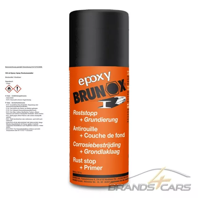 BRUNOX® 150 ml EPOXY SPRAY ROSTUMWANDLER STAHL EISEN SCHUTZ 50552210