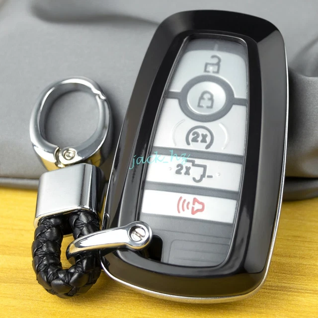 For Ford F150 Escape Fusion Ecosport Smart Car Key Chain Fob Case Cover Black
