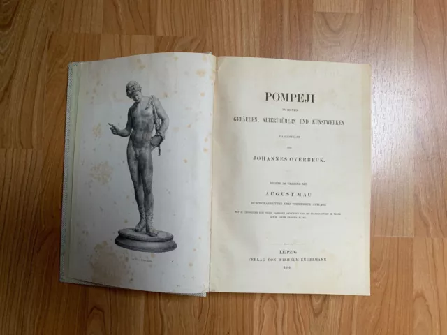 Buch Pompeji in seinen Gebäuden, Alterthümern und Kunstw. von 1884 Overbeck 