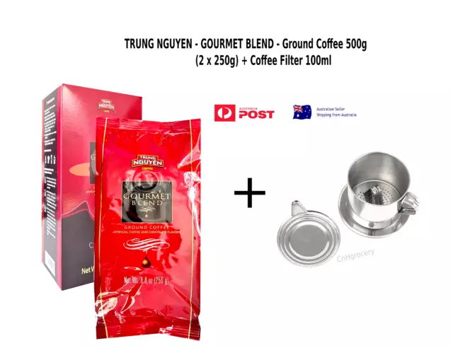 Vietnamese Trung Nguyen GOURMET BLEND Ground Coffee 500g + Coffee Filter