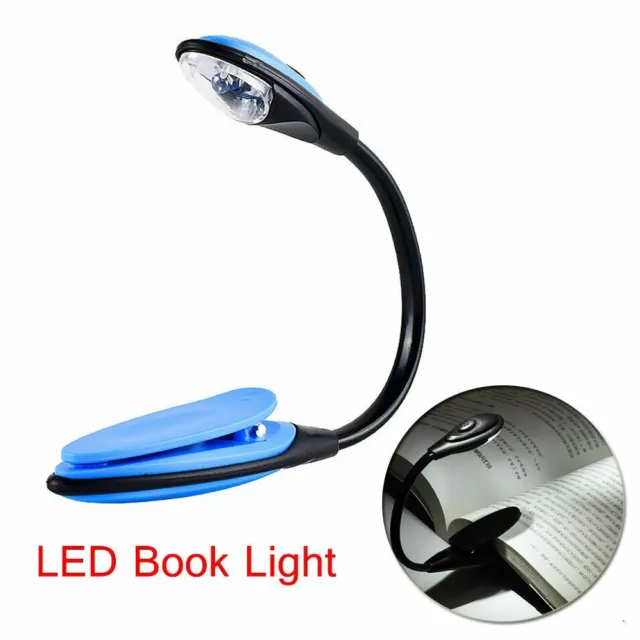 Luci notturne flessibili portatili a clip accesa lampada LED luce libro lettura luce da viaggio