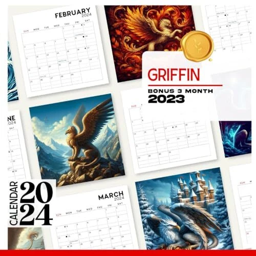 GRIFFIN CALENDAR 2024 Jan 2024 to Dec 2024 Bonus 3 Months Last 2023 15