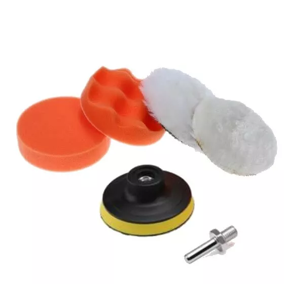 Kit polissage lustrage 115 mm pads mousse pour polisseuse meuleuse perceuse